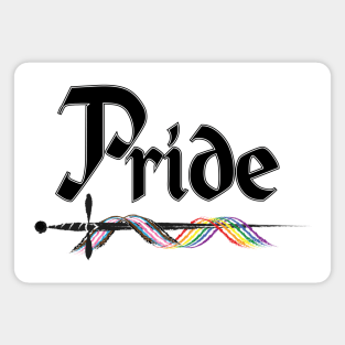 Pride Banner Sword (blk) Magnet